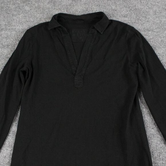 Frank Eileen Dress XS Nicole Henley Polo Long Sleeve Jersey Black Casual Chic - Picture 5 of 12
